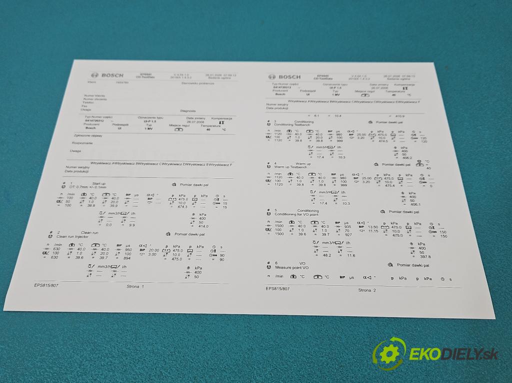 Vw Passat B6 2005-2010 2.0 tdi 140 HP automatic 103 kW 1968 cm3 5- vstrekovacie čerpadlo 0414720312 (Vstrekovač paliva)