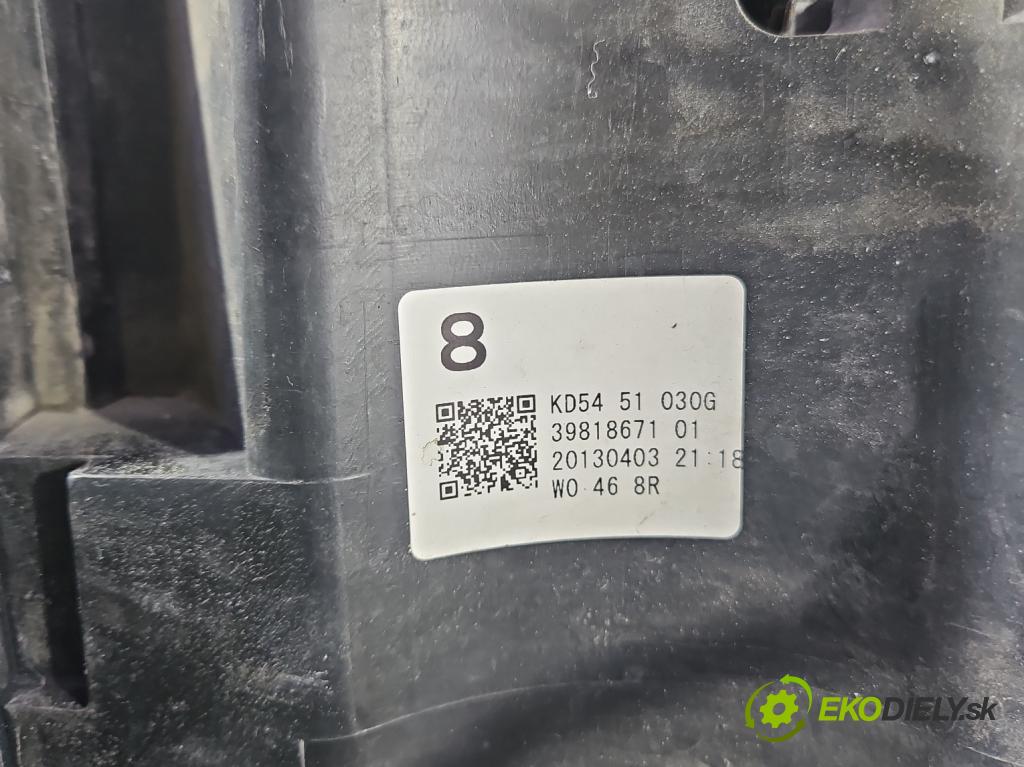 Mazda CX-5 I 2012-2017 2.2d 150 HP automatic 110 kW 2199 cm3 5- Reflektor: pravý KD5451030G (Svetlo predné pravé)