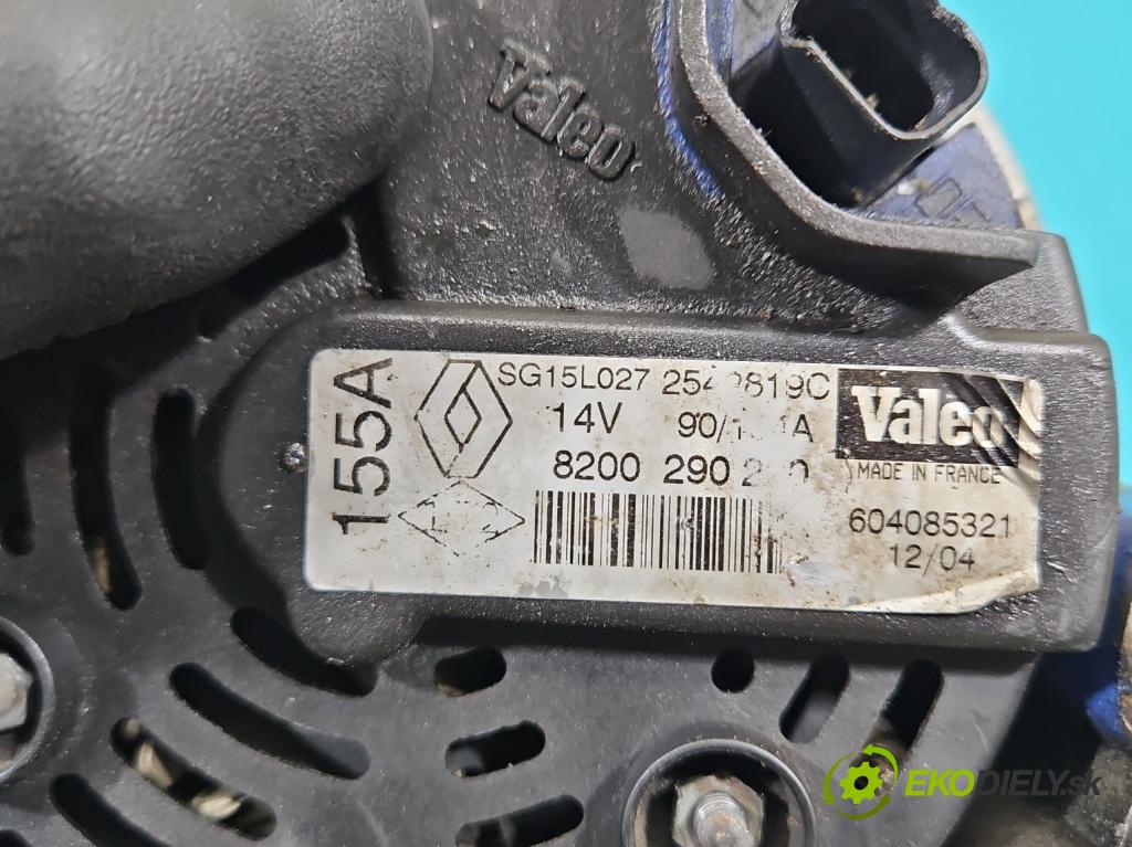 Renault Espace IV 2003-2014 2.0 T 163 HP automatic 120 kW 1998 cm3 5- Alternator 8200290220 (Alternátor)