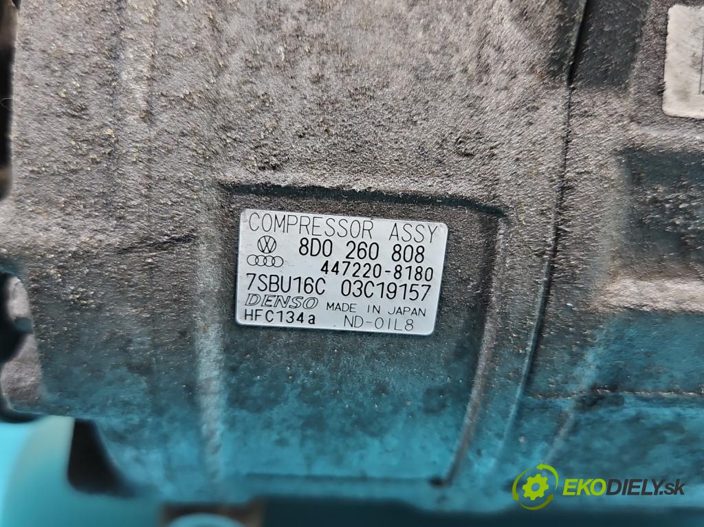 Vw Passat B5 1995-2005 1.9 tdi 131 hp manual 96 kW 1896 cm3 5- Kompresor: klíma 8D0260808 (Kompresory)