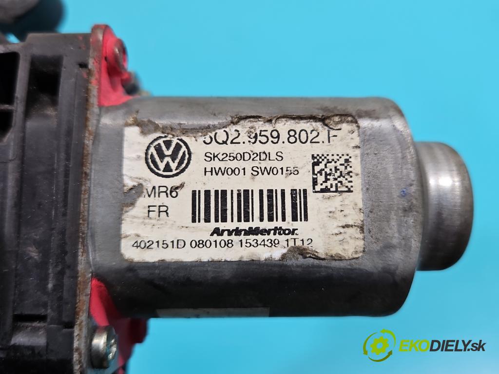 Skoda Fabia II 2007-2014 1.9 tdi (BSW) 105 hp manual 77 kW 1896 cm3 5- mechanismus stahování přední levý 5Q2959802F