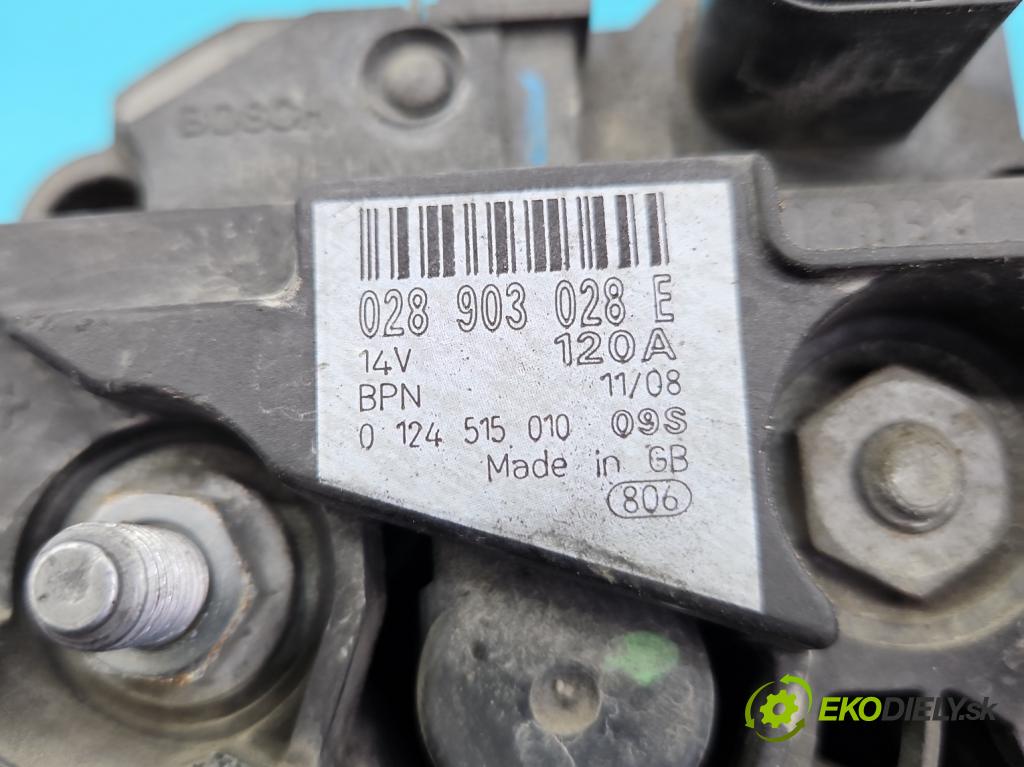 Skoda Fabia II 2007-2014 1.9 tdi 105 HP manual 77 kW 1896 cm3 5- Alternator 028903028E (Alternátor)