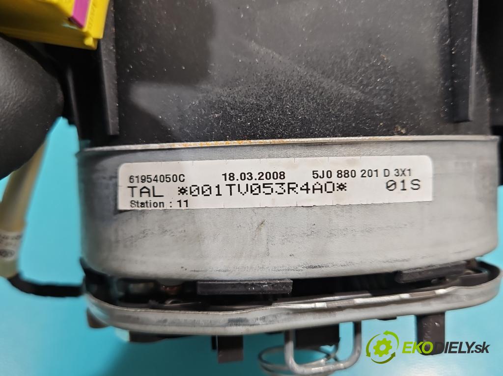 Skoda Fabia II 2007-2014 1.9 tdi 105 HP manual 77 kW 1896 cm3 5- airbag vzduch: Řidiči: 5J0880201D (Airbag)