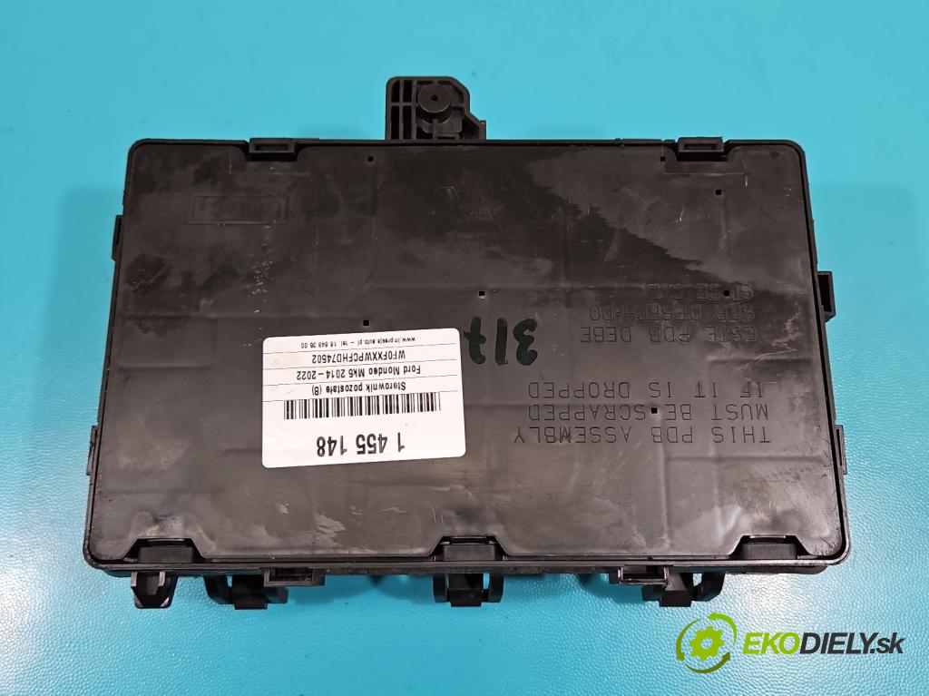 Ford Mondeo Mk5 2014-2022 2.0 tdci 179KM automatic 132 kW 1997 cm3 5- skrinka poistka FG9T14A067EE (Poistková skrinka)