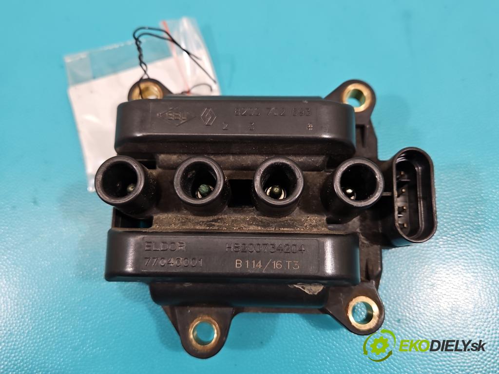 Renault Clio IV 2012-2020 1.1 16V 75 HP manual 55 kW 1149 cm3 5- cievka zapaľovacia 77040001 (Zapaľovacia cievka)