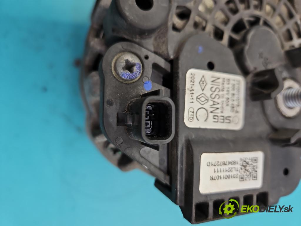 Renault Clio IV 2012-2020 1.1 16V 75 HP manual 55 kW 1149 cm3 5- Alternator 231001107R (Alternátor)