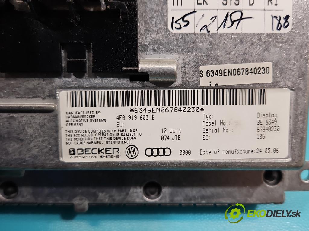 Audi Q7 2005-2015 4.2 V8 FSI automatic 257 kW 4163 cm3 5- Zobrazit: 4F0919603B (Prístrojová doska)