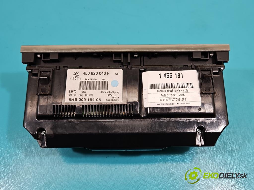 Audi Q7 2005-2015 4.2 V8 FSI automatic 257 kW 4163 cm3 5- panel kúrenia 4L0820043F