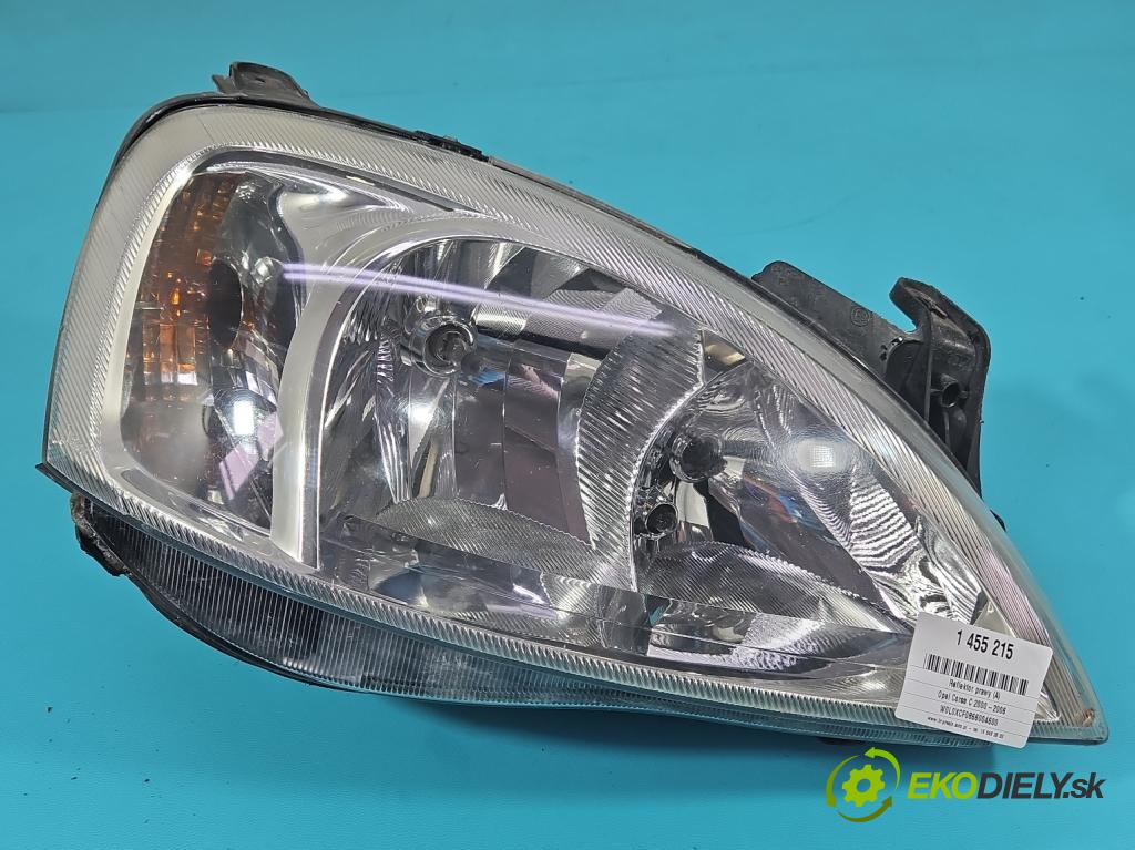 Opel Corsa C 2000-2006 1.0 12V 60 HP manual 44 kW 998 cm3 3- Reflektor: pravý  (Svetlo predné pravé)