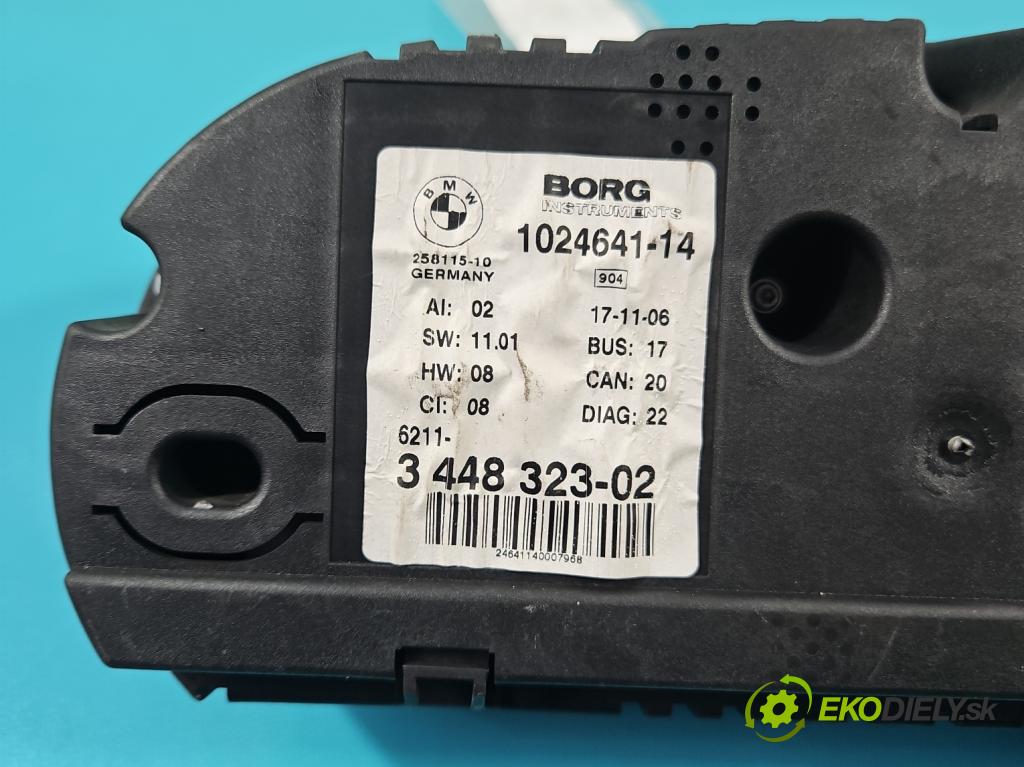 Bmw X3 E83 2003-2010 2.0d (M47): 150 HP manual 110 kW 1995 cm3 5- prístrojovka/ budíky 3448323 (Prístrojová doska)