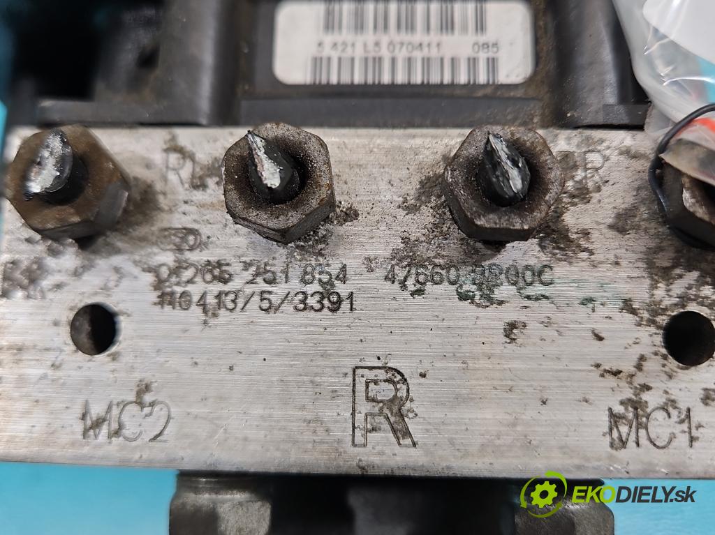 Nissan Qashqai I J10 2006-2013 2.0 16V 141 HP manual 104 kW 1997 cm3 5- čerpadlo abs 0265951743 (Pumpa ABS)