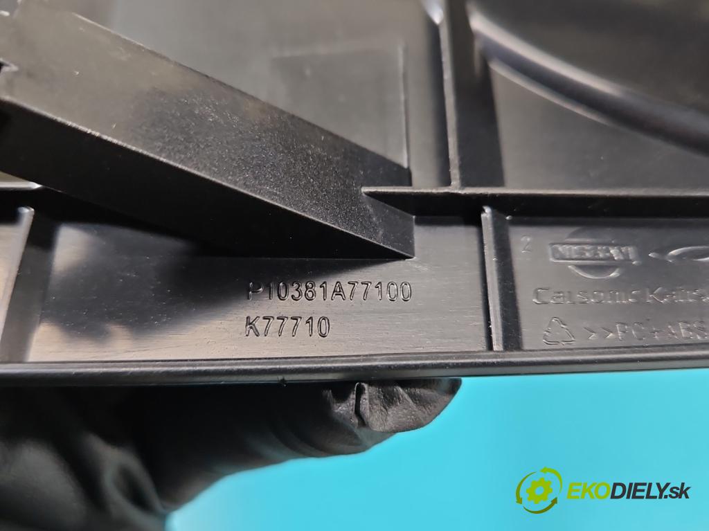 Nissan Qashqai I J10 2006-2013 2.0 16V 141 HP manual 104 kW 1997 cm3 5- Mřížka: kúrenia stredová 68760JD10A (Mriežka kúrenia (fukár))