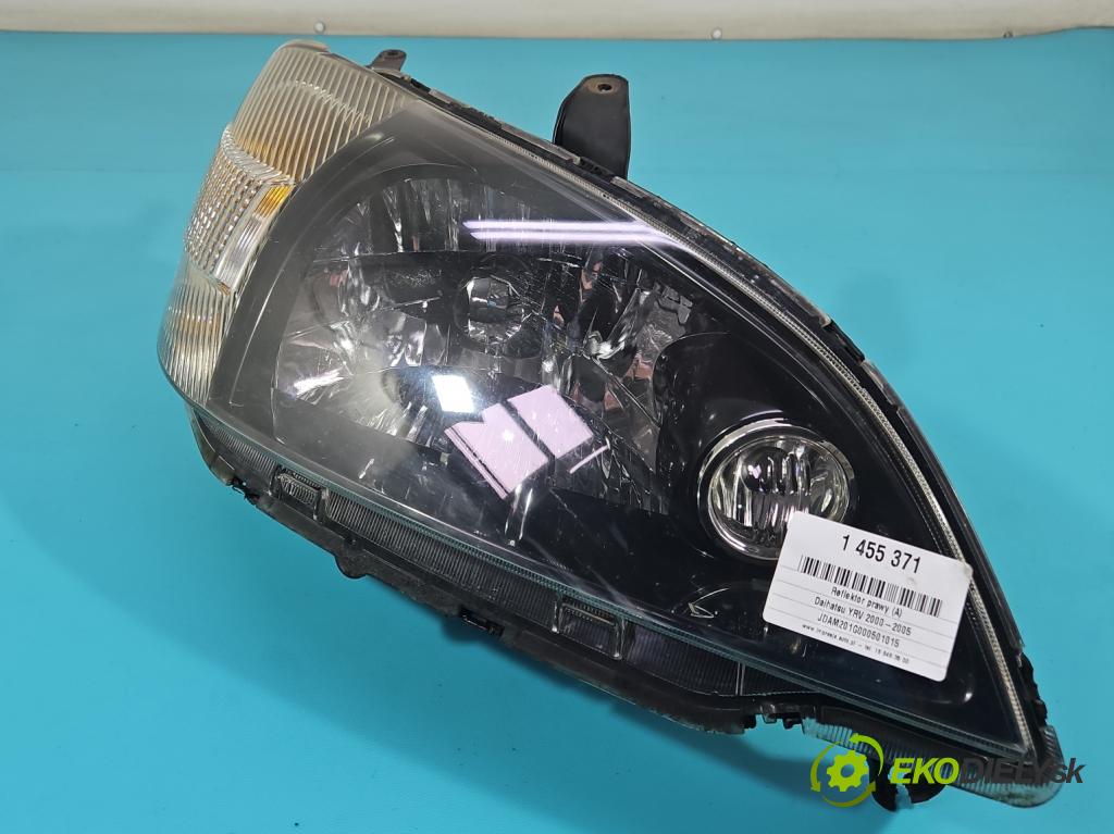 Daihatsu YRV 2000-2005 1.3 16V 87 HP manual 64 kW 1298 cm3 5- Reflektor: pravý  (Svetlo predné pravé)