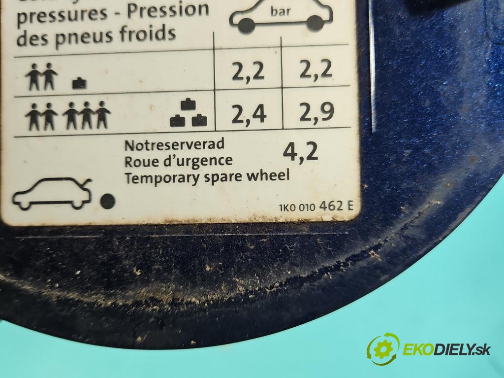 Vw Golf plus 1.4 TSI 140 HP automatic 103 kW 1390 cm3 5- Klapka nádrže palivo 1K0010462E (Kľučka dverí ostatné)