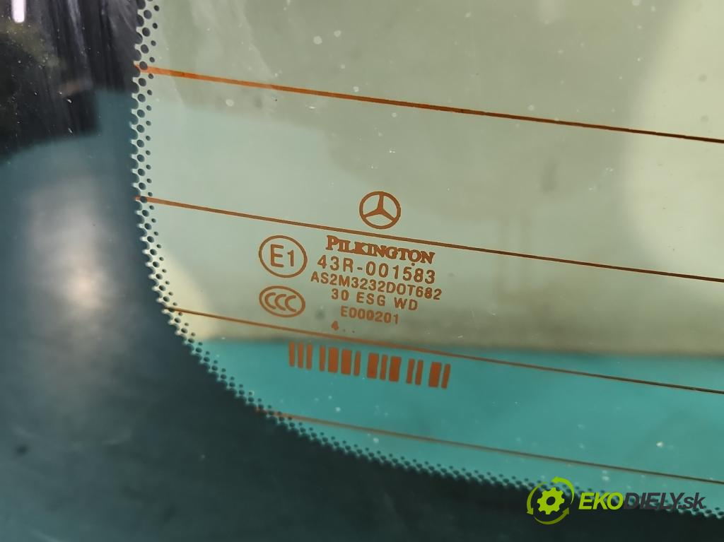 Mercedes A W169 2004-2012 1.7 116 HP manual 85 kW 1699 cm3 5- sklo zadná  (Sklo zadné)