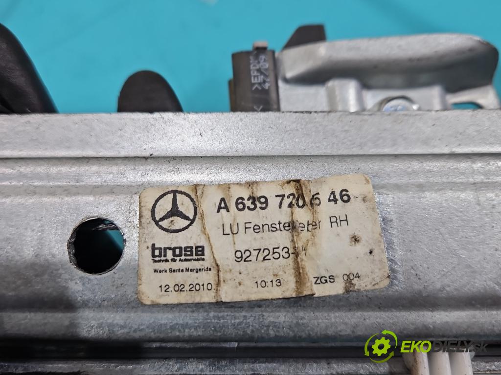 Mercedes Vito W639 2003-2014 2,2.0 CDI 95 hp manual 70 kW 2148 cm3 5- mechanismus stahování přední pravý A639720546