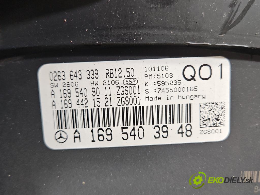 Mercedes B W245 2005-2011 1.7 16V 116 HP manual 85 kW 1699 cm3 5- prístrojovka/ budíky A1695403948 (Prístrojová doska)
