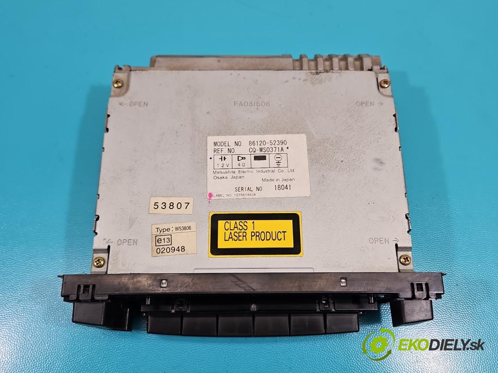 Toyota Yaris I 1999-2005 1.4 D4D 75 HP manual 55 kW 1364 cm3 5- Radio originál 86120-52390