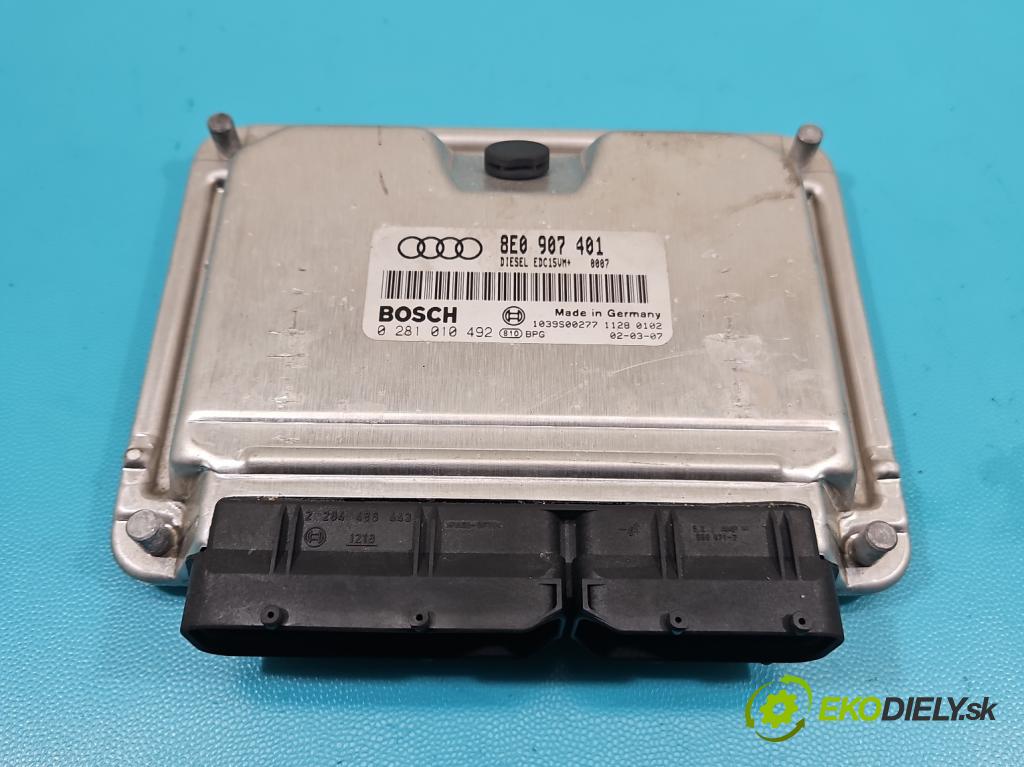 Audi A4 B6 2000-2004 2.5 tdi 155 HP automatic 114 kW 2496 cm3 5- riadiaca jednotka motora 8E0907401