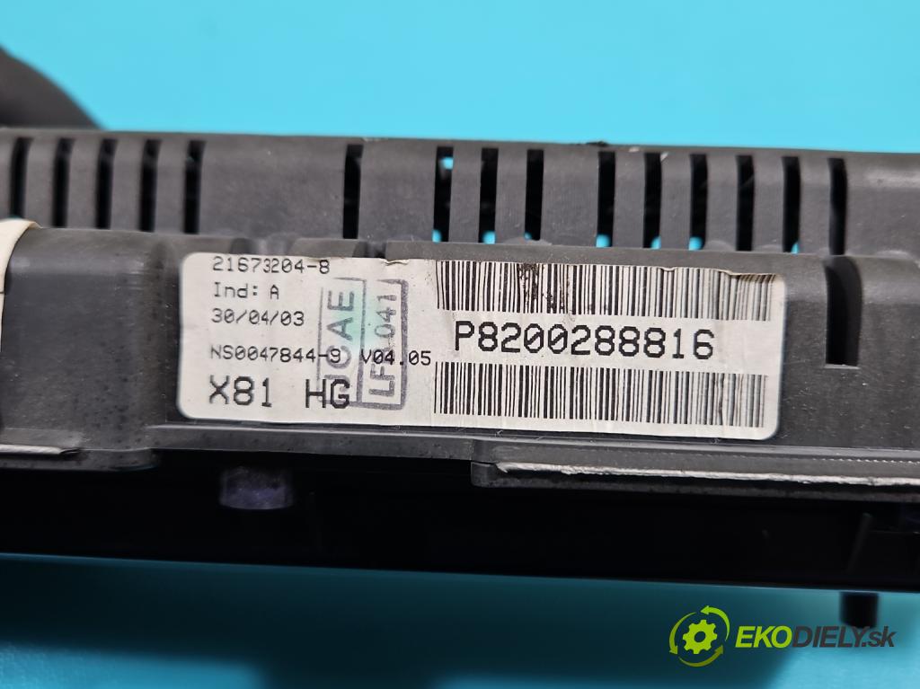 Renault Espace IV 2003-2014 1.9 dci 120 HP manual 88 kW 1870 cm3 5- prístrojovka/ budíky P8200288816 (Prístrojová doska)