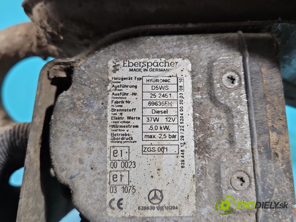 Mercedes Vito W639 2003-2014 2,2.0 CDI 95 HP manual 70 kW 2148 cm3 5- Webasto 6398301861 (Webasto (nezávislé kúrenie))