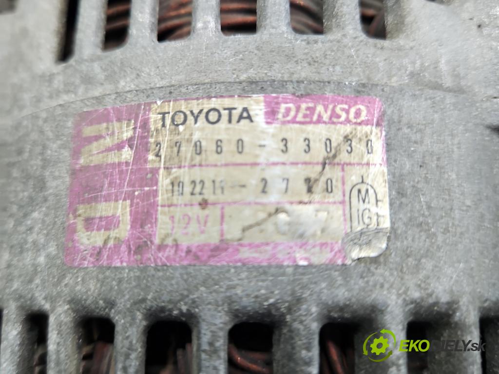 Toyota Yaris I 1999-2005 1.4 D4D 75 HP manual 55 kW 1364 cm3 5- Alternator 27060-33030 (Alternátor)