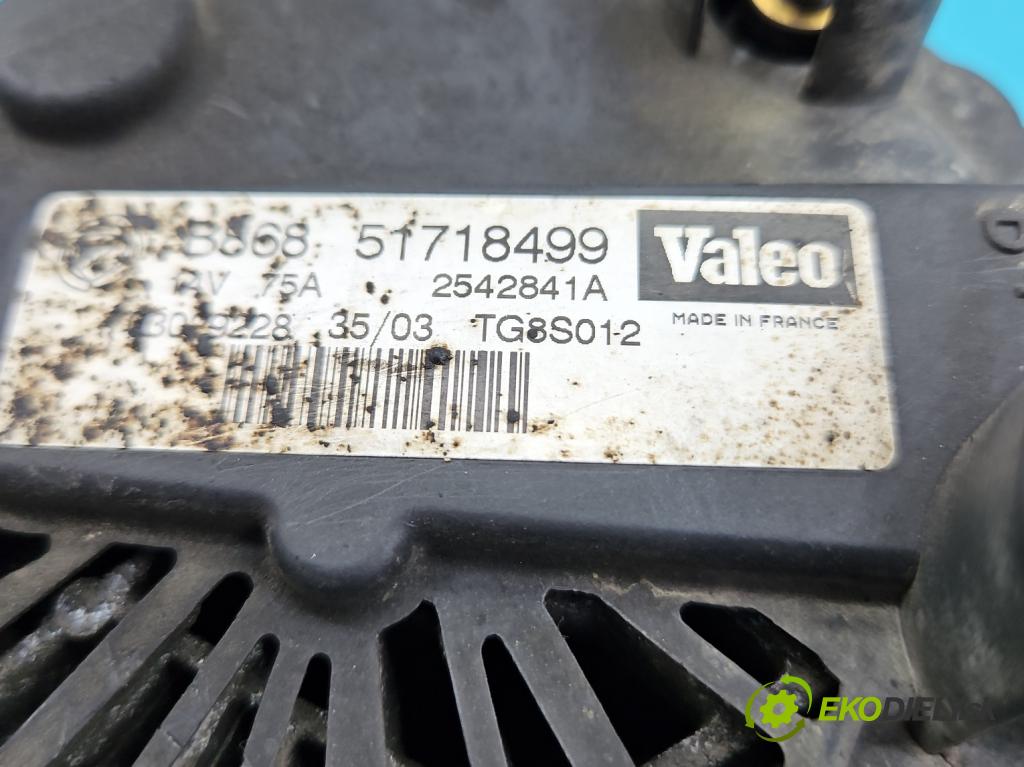 Fiat Punto II 1999-2010 1.2 jtd 69KM manual 51 kW 1242 cm3 5- Alternator 51718499 (Alternátory)