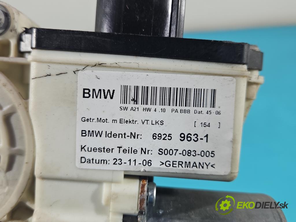 Bmw X3 E83 2003-2010 2.0d (M47) 150 hp manual 110 kW 1995 cm3 5- mechanismus stahování přední levý 0130822223