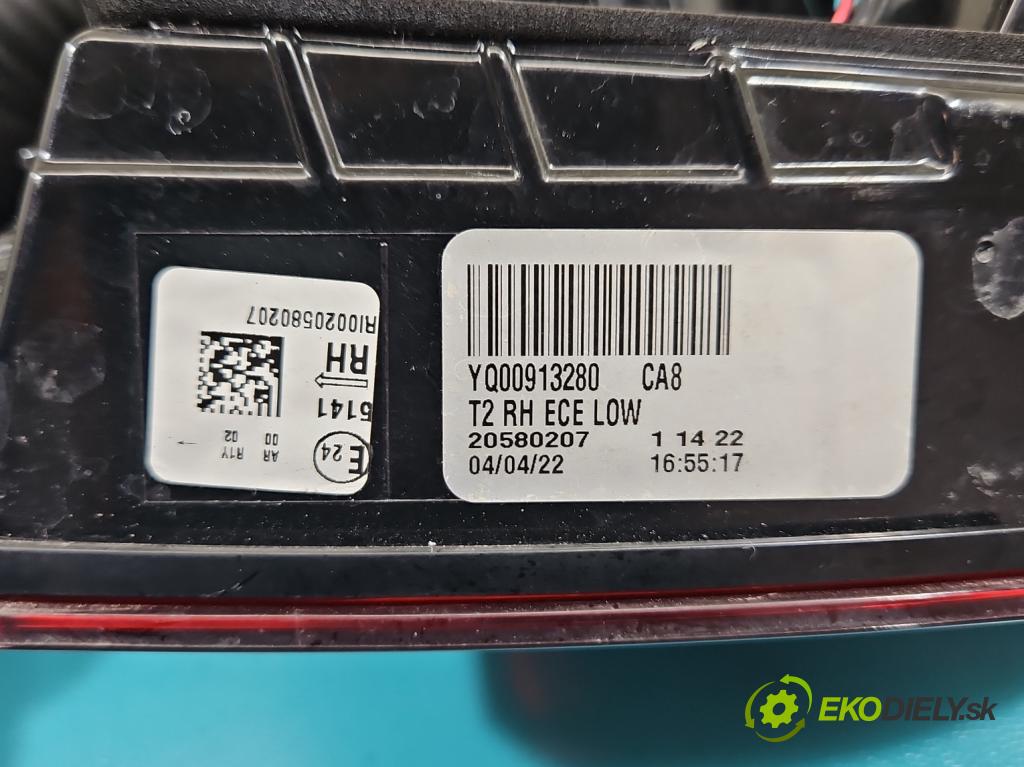 Opel Insignia B 2017-2022 2.0 cdti 174 HP automatic 128 kW 1995 cm3 5- svetlo / reflektor zadné pravé 20580207 (Kľučka dverí ostatné)