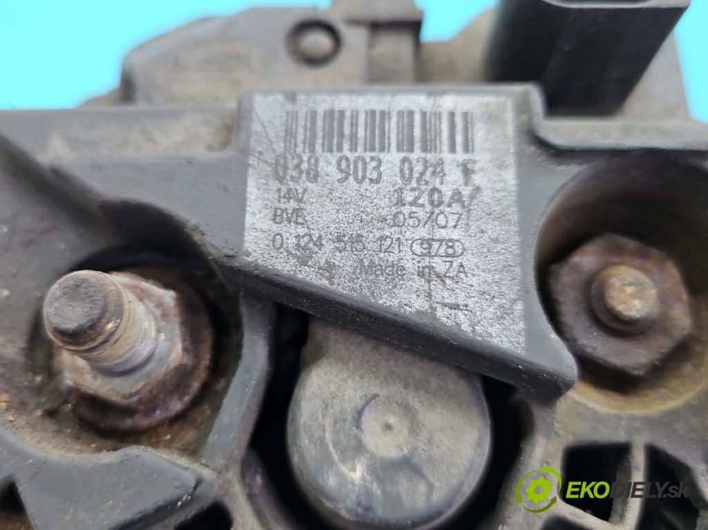 Vw Transporter T5 2003-2015 1.9 tdi 105 HP manual 77 kW 1900 cm3 5- Alternator 038903024F (Alternátor)