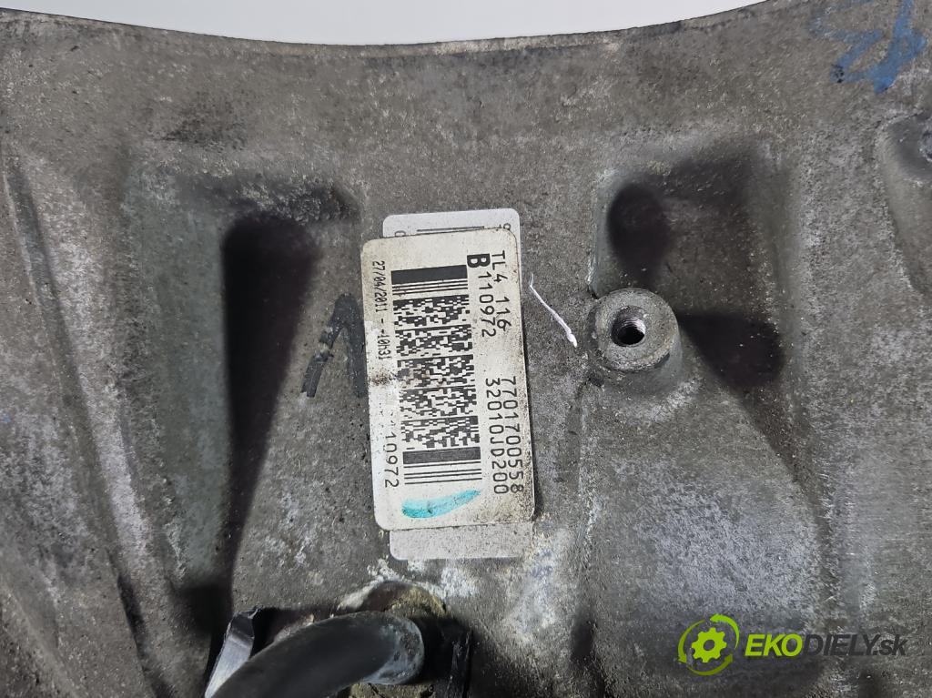 Nissan Qashqai I J10 2006-2013 2.0 16V 141 HP manual 104 kW 1997 cm3 5- prevodovka stupeň,rýchlosť manual TL4116