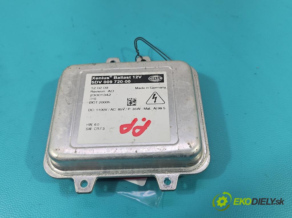 Opel Insignia A 2008-2017 2.0 T 220KM manual 162 kW 1998 cm3 4- střídač: xenon 5DV009720-00 (Riadiaca jednotka xenónu)