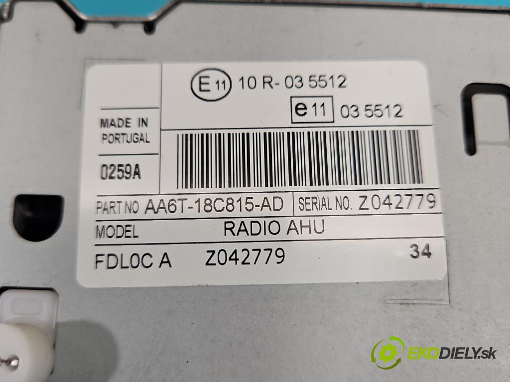 Ford Fiesta Mk7 2008-2017 1.4 tdci 70 HP manual 51,5 kW 1399 cm3 3- Radio originál AA6T-18C815-AD