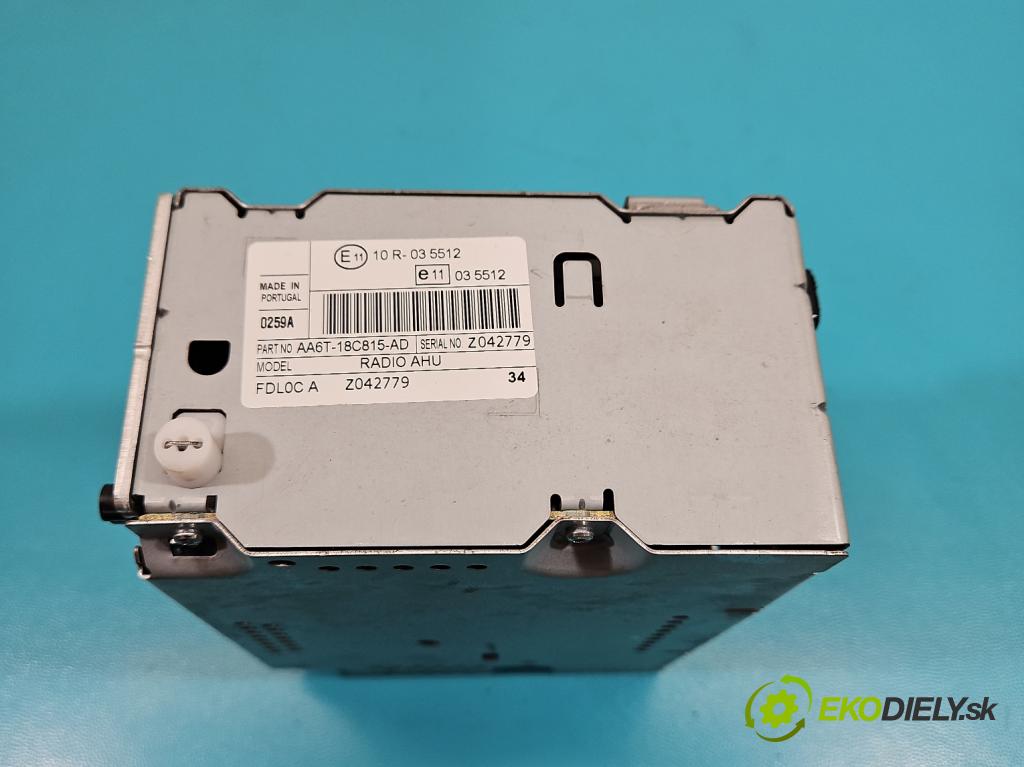 Ford Fiesta Mk7 2008-2017 1.4 tdci 70 HP manual 51,5 kW 1399 cm3 3- Radio originál AA6T-18C815-AD