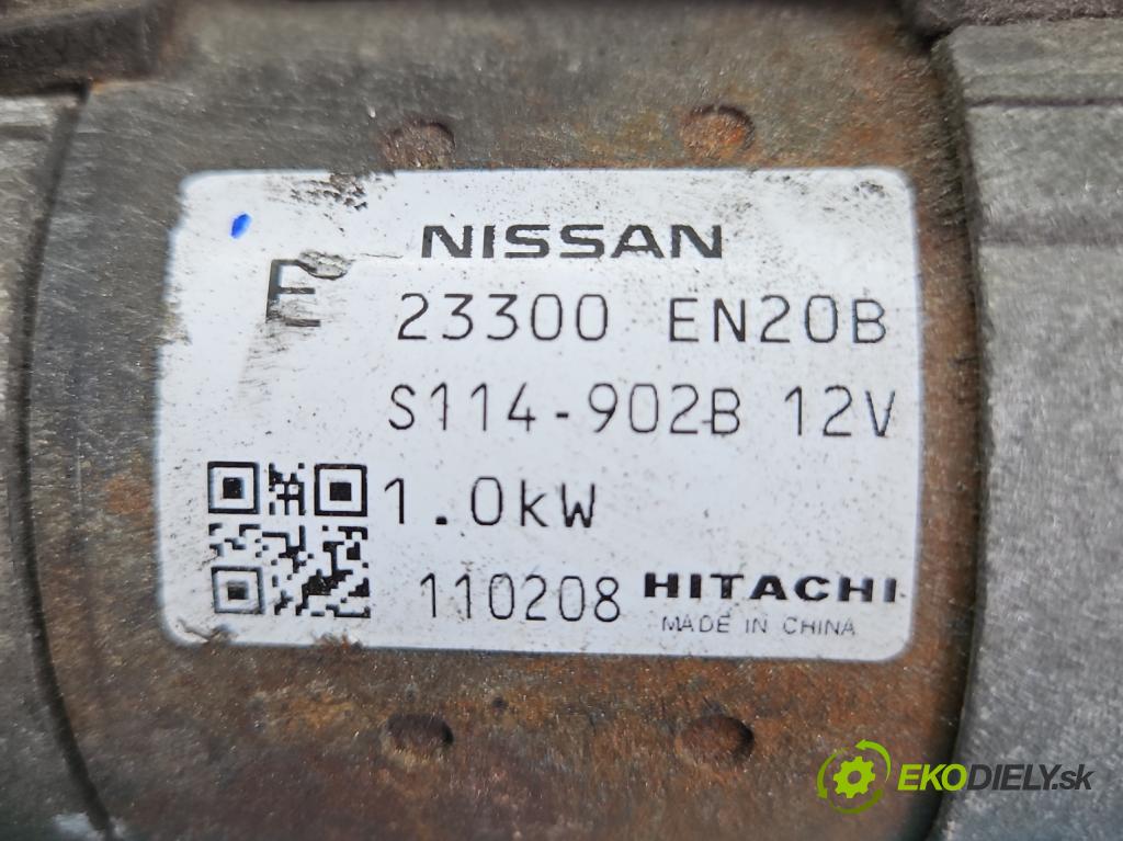 Nissan Qashqai I J10 2006-2013 2.0 16V 141 HP manual 104 kW 1997 cm3 5- štartér 23300EN20B (Štartér)