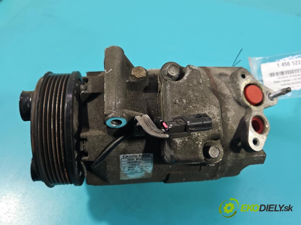 Nissan Qashqai I J10 2006-2013 2.0 16V 141 hp manual 104 kW 1997 cm3 5- Kompresor: klíma 92600BR20A (Kompresory)