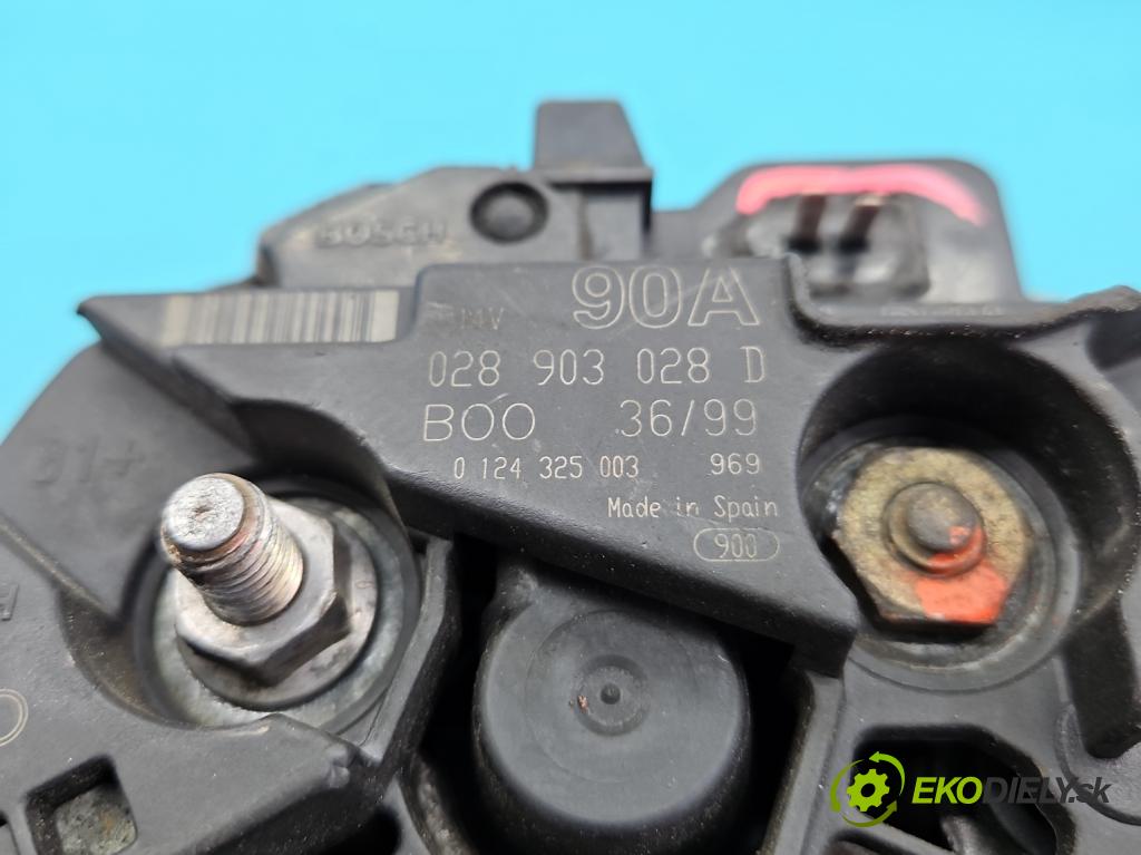 Vw Golf IV 1997-2003 1.4 16V 75 HP manual 55 kW 1390 cm3 5- Alternator 028903028D (Alternátor)