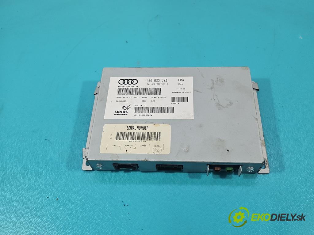 Audi Q7 2005-2015 4.2 V8 FSI automatic 257 kW 4163 cm3 5- riadiaca jednotka ostatné 4E0035593