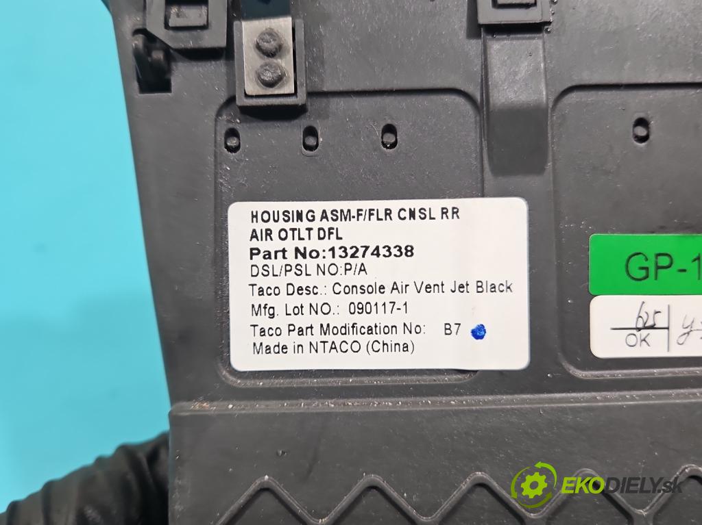 Opel Insignia A 2008-2017 2.0 T 220KM manual 162 kW 1998 cm3 4- Mřížka: kúrenia stredová 13274338 (Mriežka kúrenia (fukár))