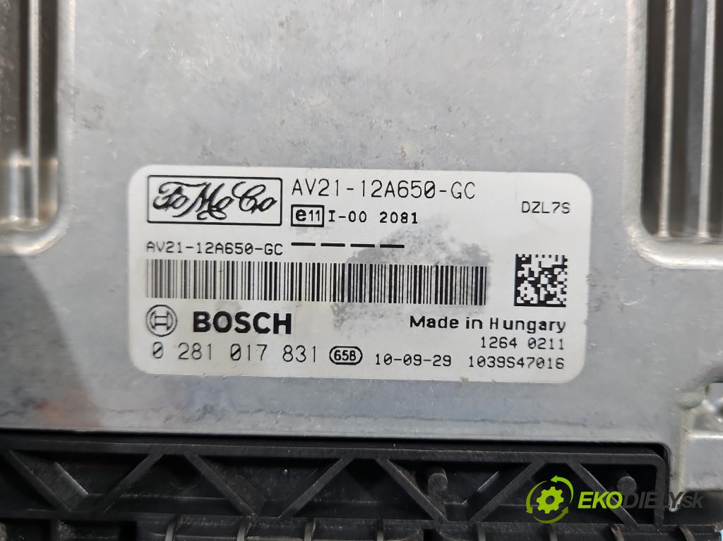 Ford Fiesta Mk7 2008-2017 1.4 tdci 70 HP manual 51,5 kW 1399 cm3 3- riadiaca jednotka motora AV21-12A650-GC