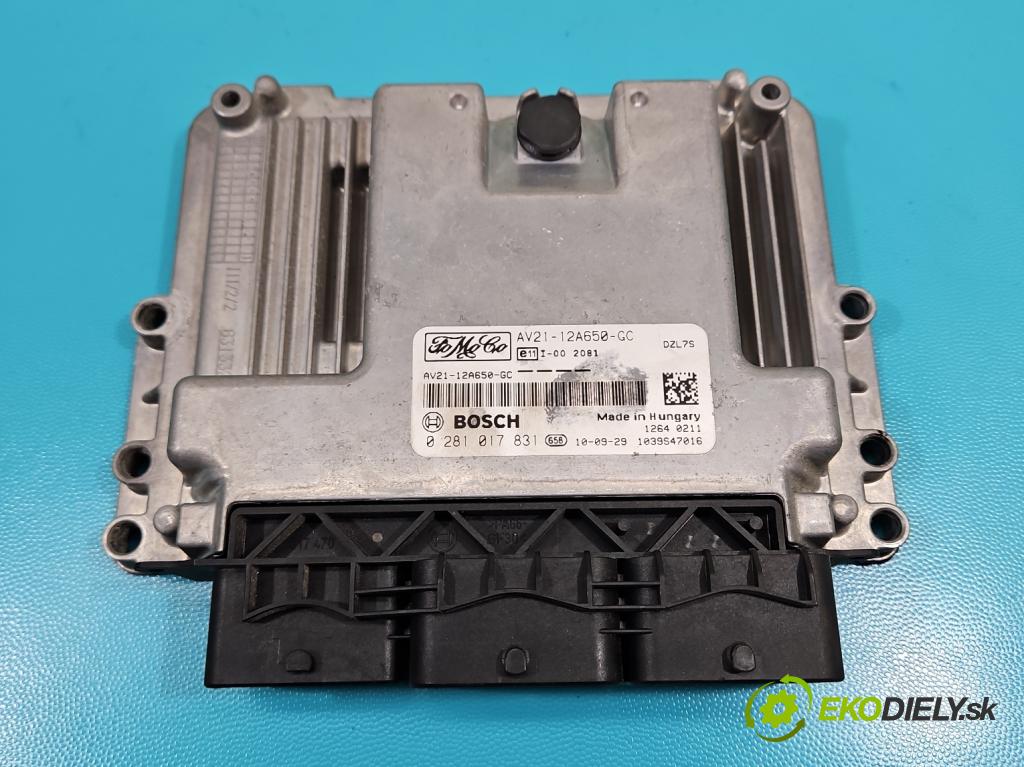 Ford Fiesta Mk7 2008-2017 1.4 tdci 70 HP manual 51,5 kW 1399 cm3 3- riadiaca jednotka motora AV21-12A650-GC