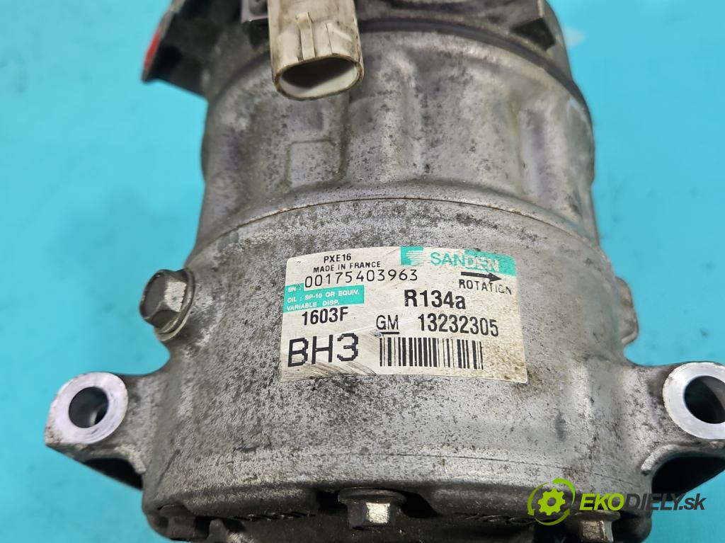 Opel Insignia A 2008-2017 2.0 T 220KM manual 162 kW 1998 cm3 4- Kompresor: klimatizácie 13232305 (Kompresor klimatizácie)
