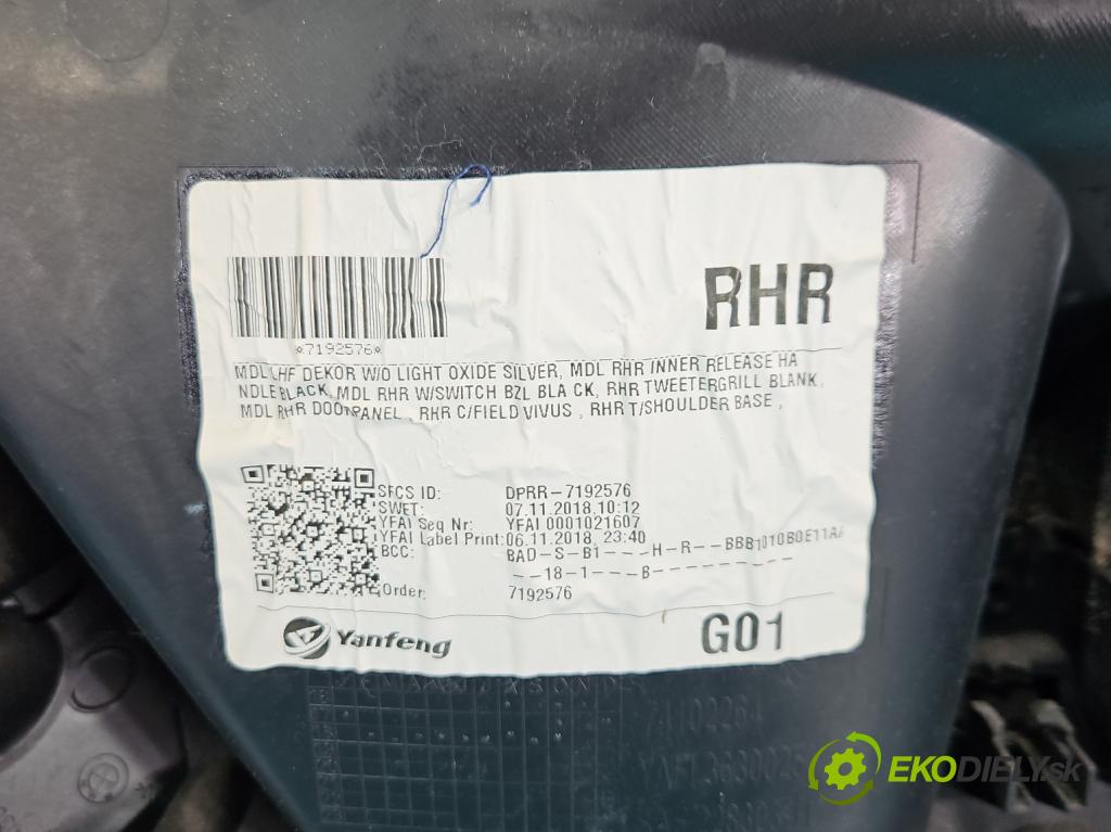 Bmw X3 G01 2017-2024 2.0d 190 hp automatic 140 kW 1995 cm3 5- Tapacír: dveře zadní pravé