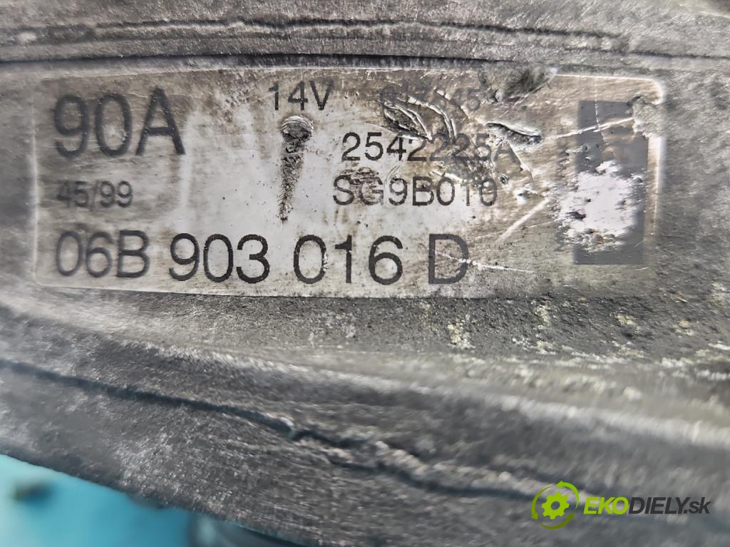 Vw Passat B5 1995-2005 1.6 8V 101 HP manual 74 kW 1595 cm3 4- Alternator 06B903016D (Alternátor)