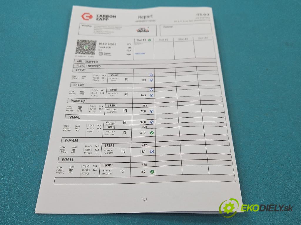 Ford Fiesta Mk7 2008-2017 1.4 tdci 70 HP manual 51.5 kW 1399 cm3 3- vstrek 0445110339 (Vstrekovač paliva)