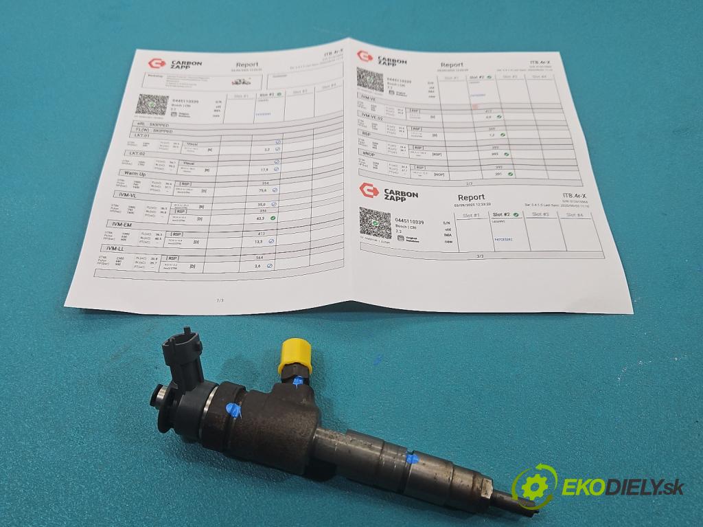 Ford Fiesta Mk7 2008-2017 1.4 tdci 70 HP manual 51.5 kW 1399 cm3 3- vstrek 0445110339 (Vstrekovač paliva)