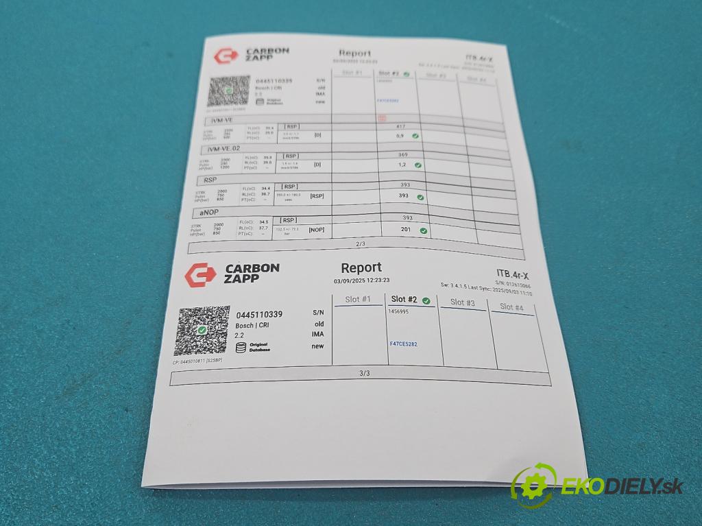 Ford Fiesta Mk7 2008-2017 1.4 tdci 70 HP manual 51.5 kW 1399 cm3 3- vstrek 0445110339 (Vstrekovač paliva)