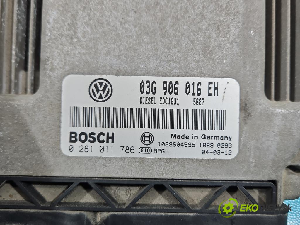 Vw Touran I 2003-2015 2.0 tdi 136 HP manual 100 kW 1968 cm3 5- riadiaca jednotka motora 0281011786