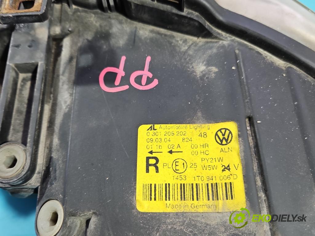 Vw Touran I 2003-2015 2.0 tdi 136 HP manual 100 kW 1968 cm3 5- Reflektor: pravý 1T0941006D (Svetlo predné pravé)