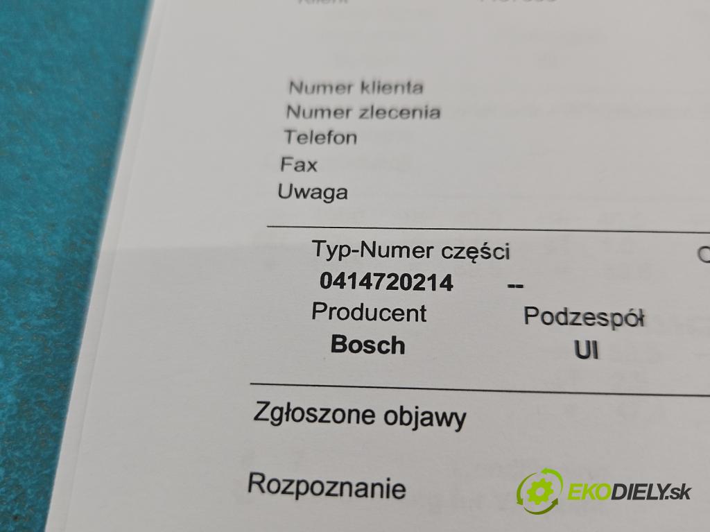 Audi A4 B6 2000-2004 1.9 tdi 131 HP manual 96 kW 1896 cm3 5- vstrekovacie čerpadlo 0414720214 (Vstrekovač paliva)